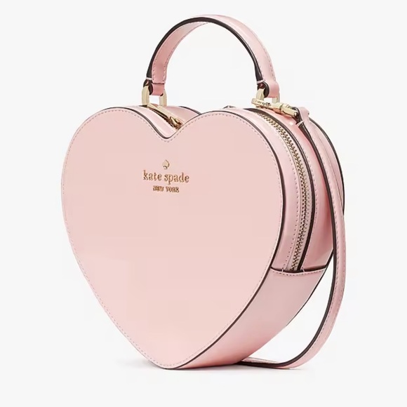 kate spade Bags Kate Spade Valentine Love Shack Heart Patent Leather Crossbody Tea Rose Pink